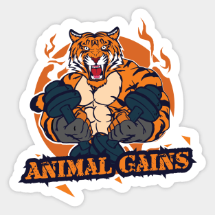 Tiger Gains - Animal Gains Sticker